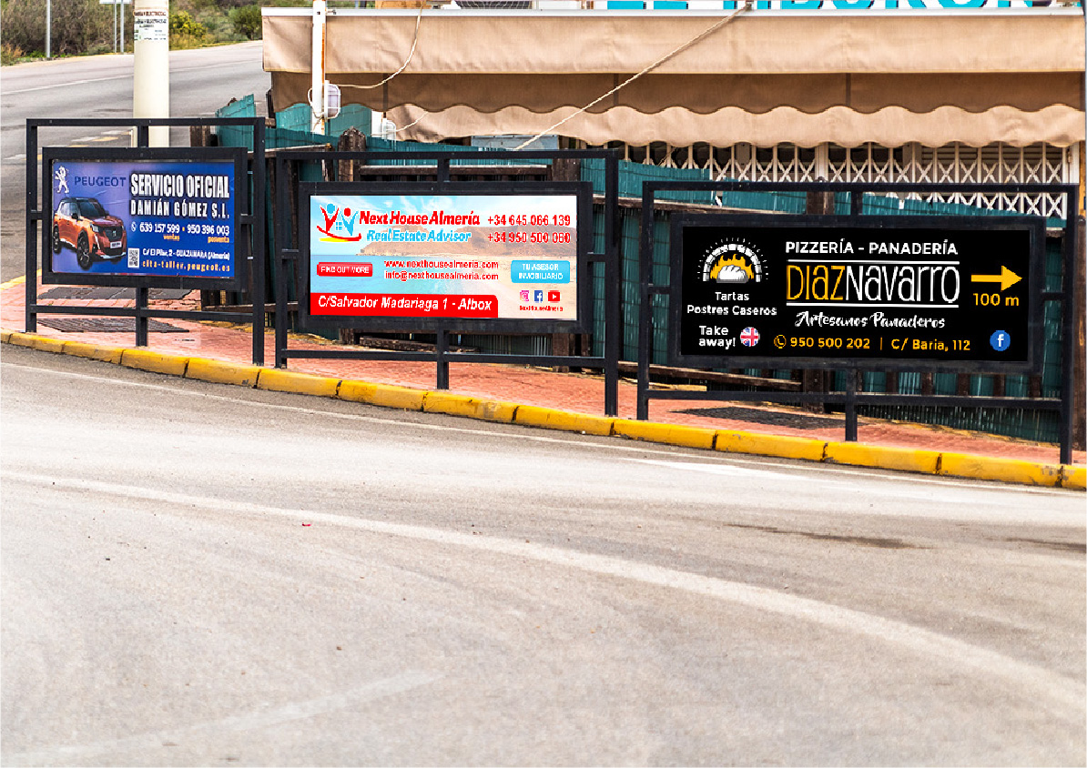 Vallas cortapasos publicitarias